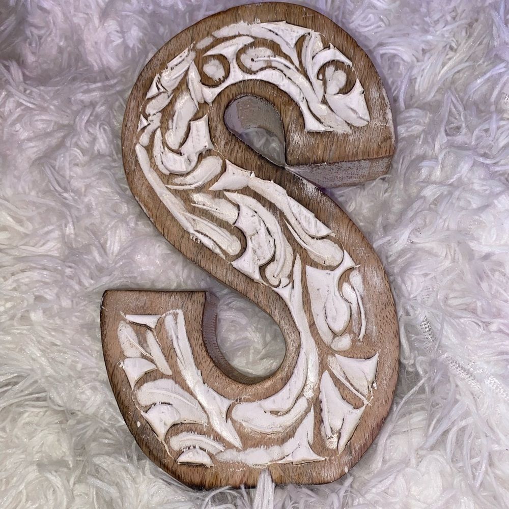Wooden Letter “S” Decor